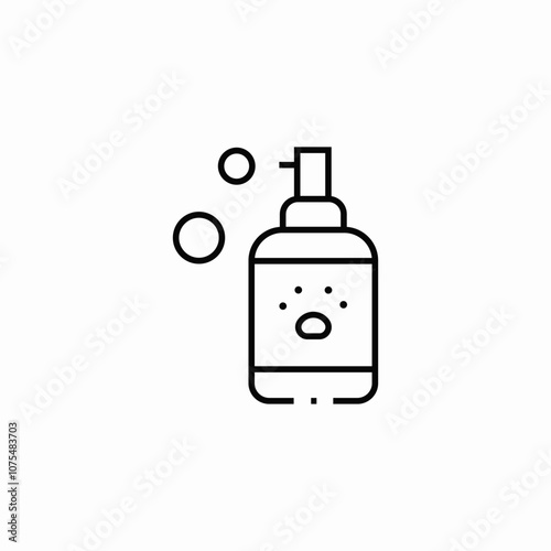 dog pet spray icon sign vector