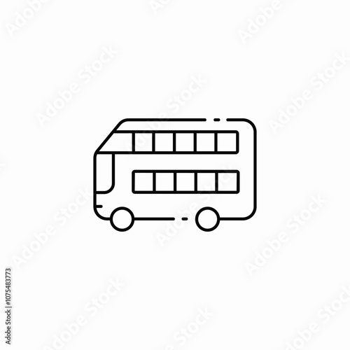 double decker bus icon sign vector