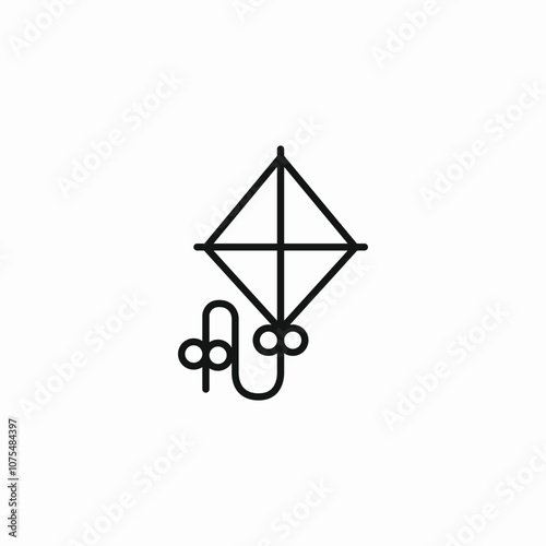 kite sky icon sign vector