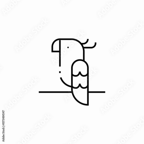 parrot bird icon sign vector