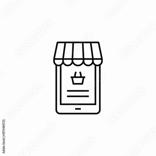 phone online store icon sign vector