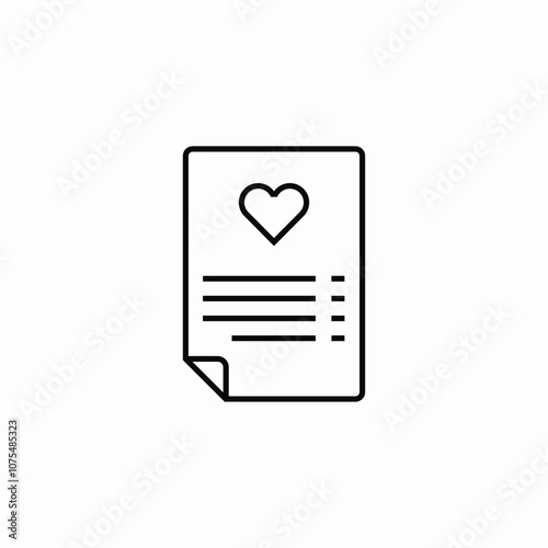 romantic letter icon sign vector