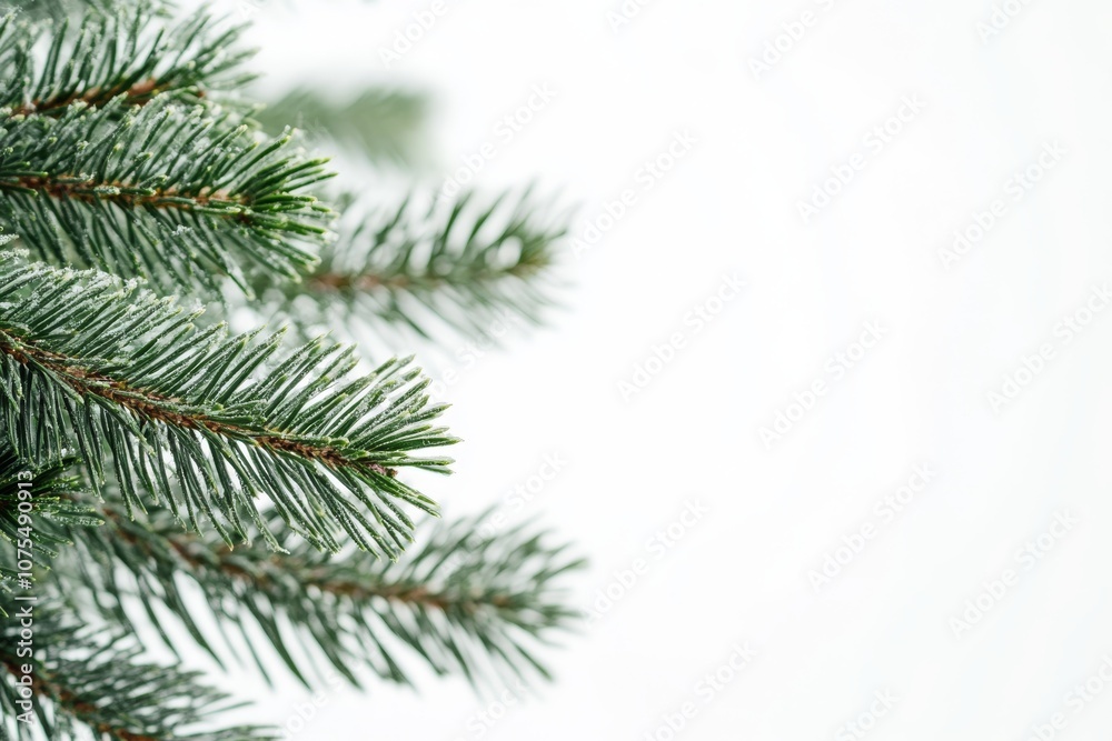 A beautifully calming studio shot that showcases a conifer tree branch, making it ideal for holiday decorations and arrangements. Perfectly conveys the natural beauty and festive spirit of the season A beautifully calming studio shot that showcases a conifer tree branch, making it ideal for holiday decorations and arrangements. Perfectly conveys the natural beauty and festive spirit of the season