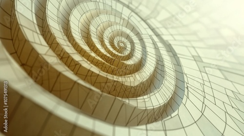 Abstract Spiral Pattern in Neutral Tones photo