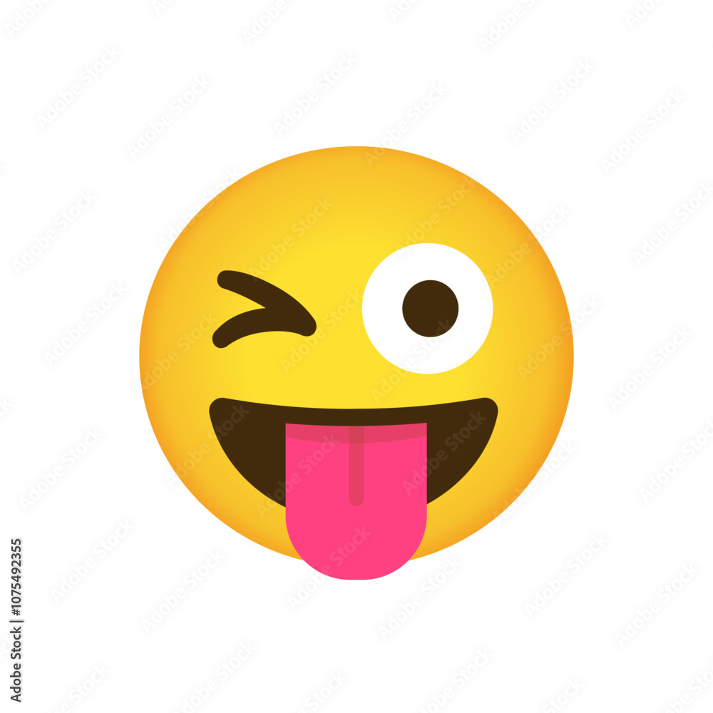Fototapeta premium Winking Face with Tongue