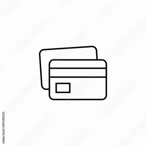 bank card icon sign vector