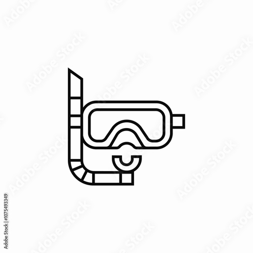 diving mask icon sign vector