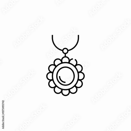 jewelry necklace icon sign vector