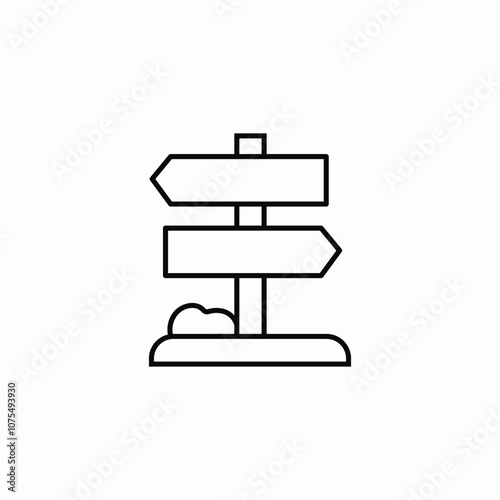 path wayfinder direction icon sign vector