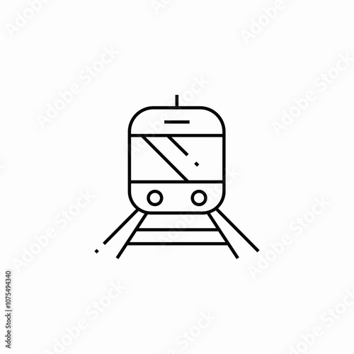 railway train icon sign vector