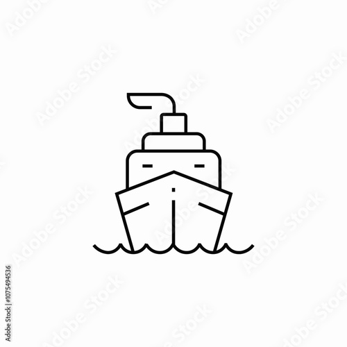 sea ship icon sign vector