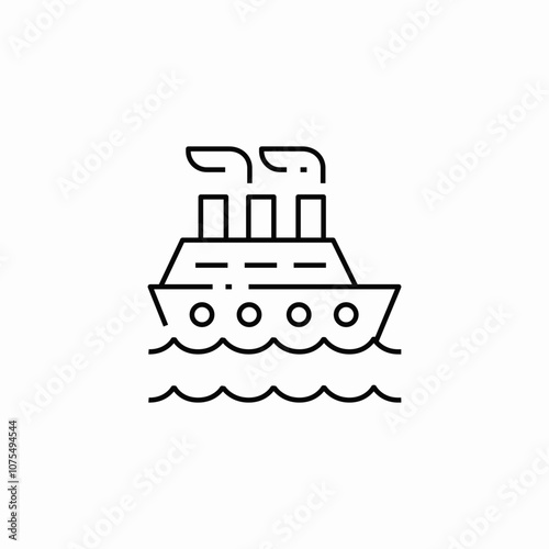 ship sea icon sign vector