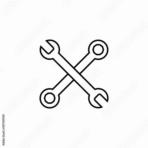 wrenchs cross icon sign vector