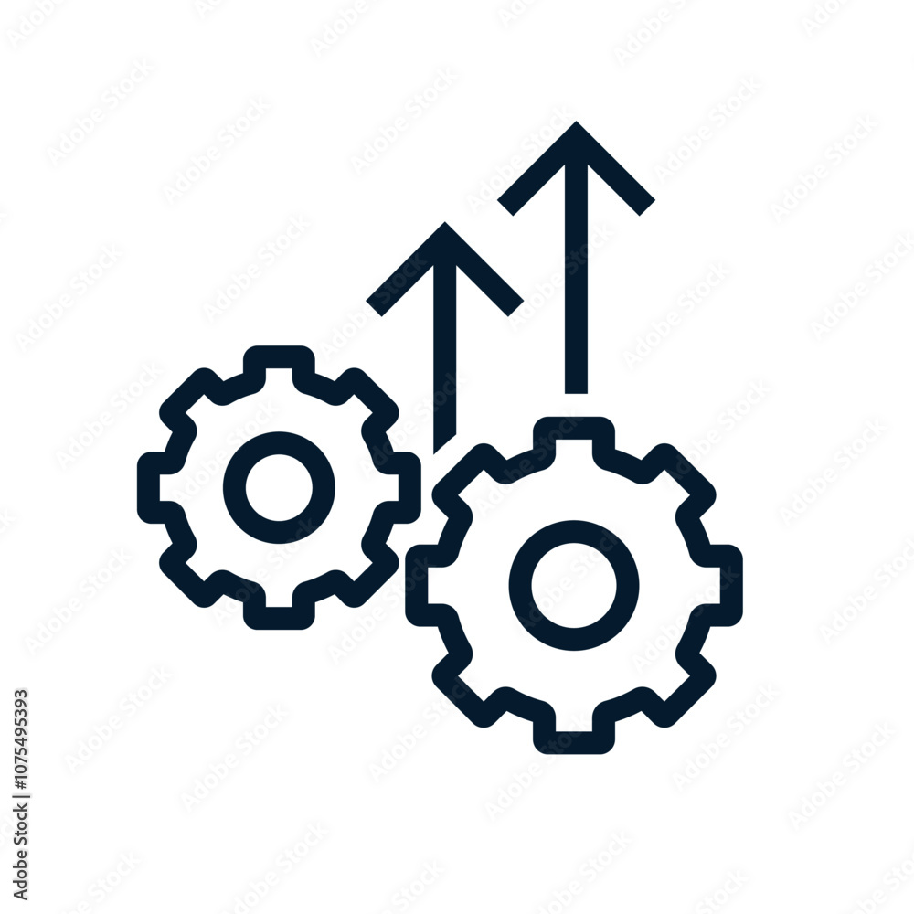 Operational excellence, efficiency improvement. Vector linear icon isolated on white background. Operational excellence, efficiency improvement. Vector linear icon isolated on white background.
