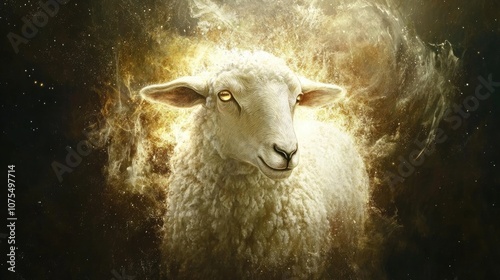 Lamb of God representing surrender and divine sacrifice photo