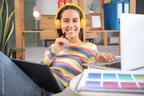 Young female graphic design...