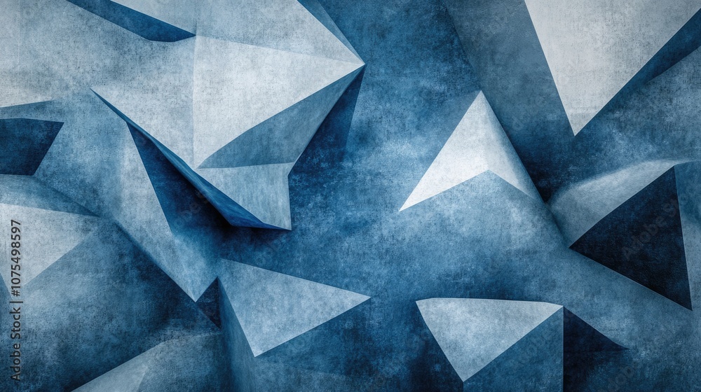 Abstract geometric shapes in blue and gray illustrating concepts of Bayesian analysis Abstract geometric shapes in blue and gray illustrating concepts of Bayesian analysis