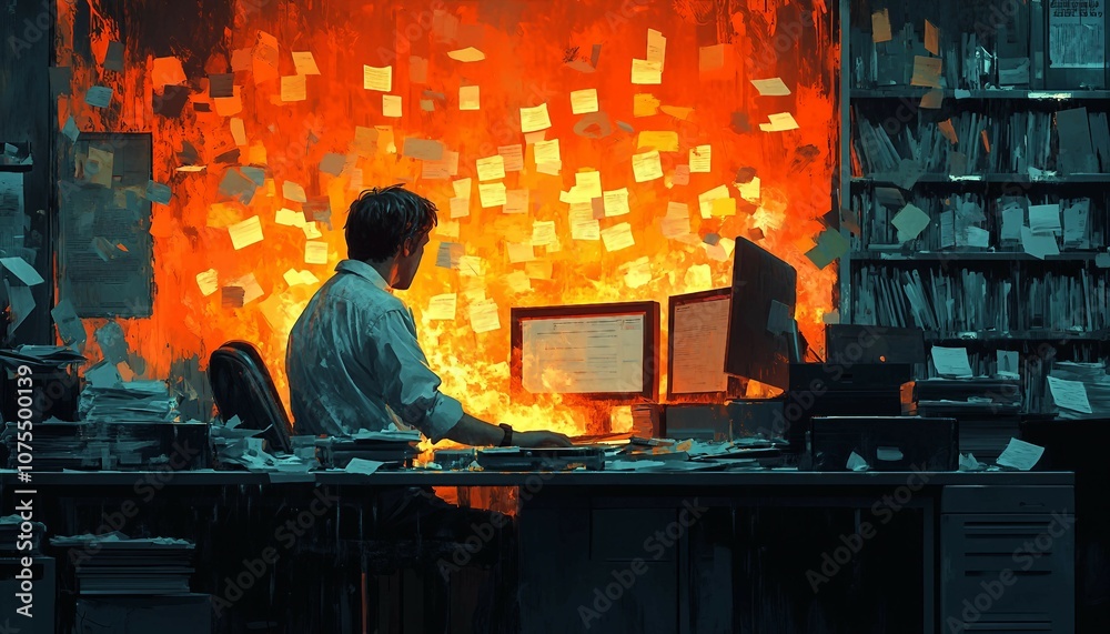Data Breach Fallout, the aftermath of a data breach. Show a chaotic scene where stolen customer data is leaked online, Data Breach Fallout, the aftermath of a data breach. Show a chaotic scene where stolen customer data is leaked online,
