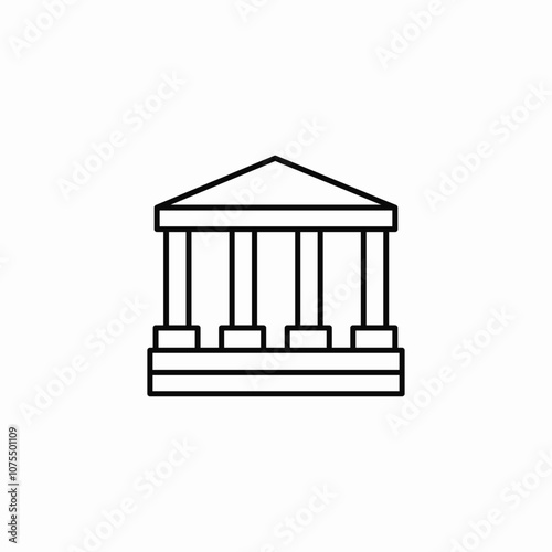 landscape ancient icon sign vector