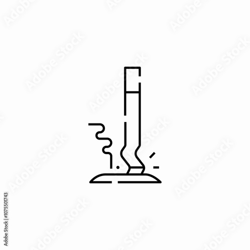 put out cigarette icon sign vector