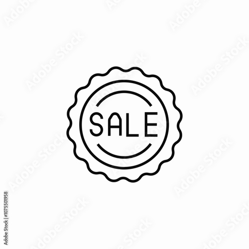 sale badge icon sign vector