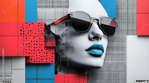 graphic face of lady