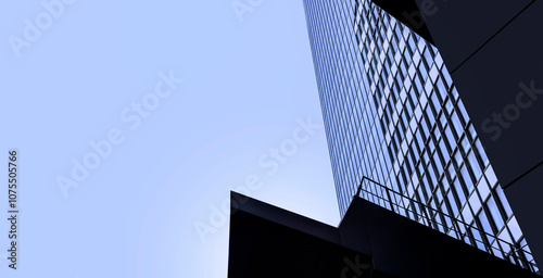A Modern Architectural Structure Stands Majestically Against a Clear Blue Sky Above