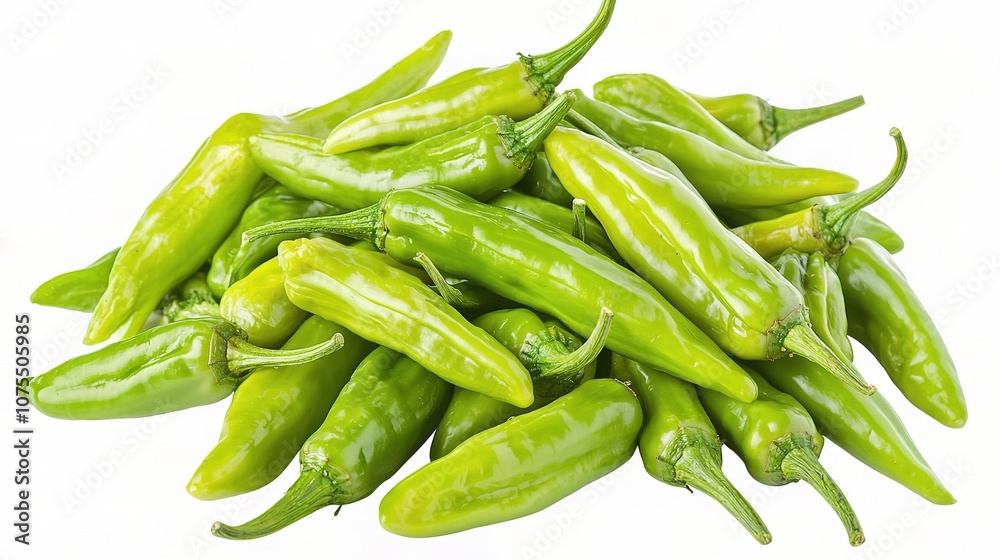 Vibrant Green Pepper Isolated on Clean White Background for Culinary and Food Photography, Ideal for Recipes and Cooking Inspiration Vibrant Green Pepper Isolated on Clean White Background for Culinary and Food Photography, Ideal for Recipes and Cooking Inspiration