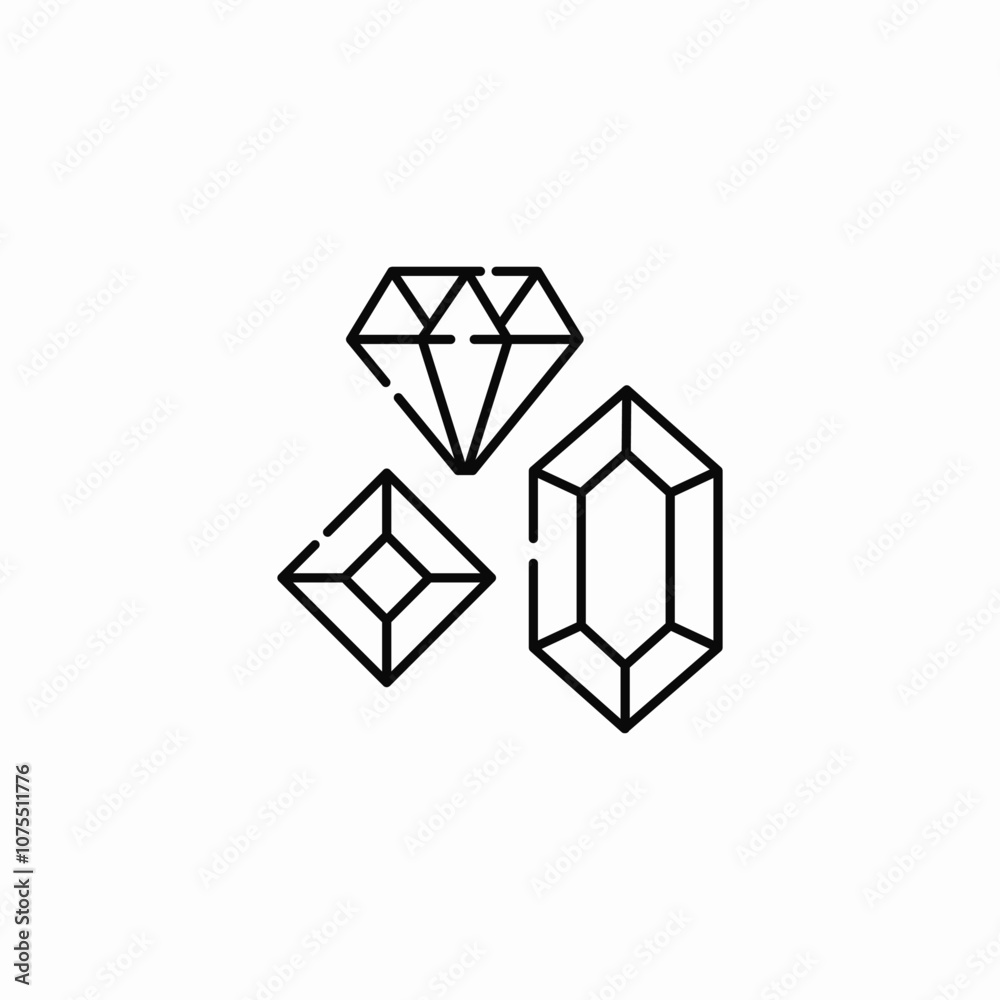 diamond gems icon sign vector diamond gems icon sign vector