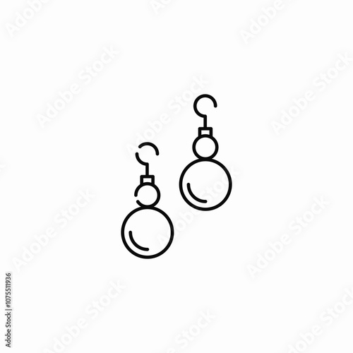 earrings jewelry icon sign vector