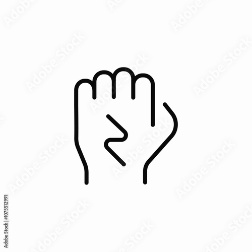 power fist icon sign vector