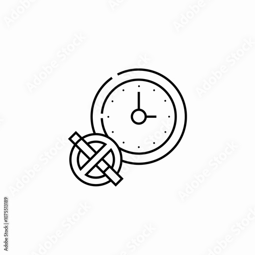 smoking quitting time icon sign vector