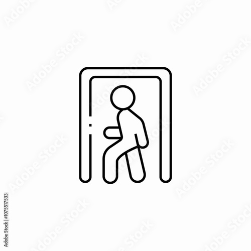 exit door icon sign vector