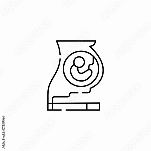 pregnant smoking danger icon sign vector