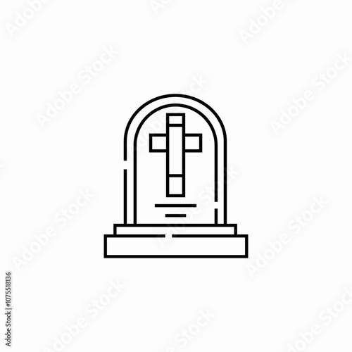 smoking kills grave icon sign vector