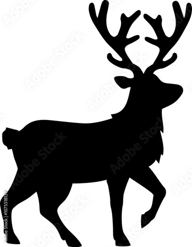 Reindeer silhouette vector
