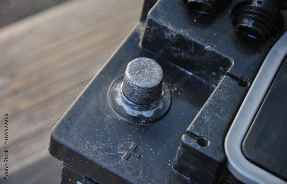 close up of car battery terminal close up of car battery terminal
