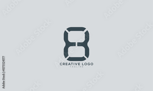 33 B8 8B Abstract initial monogram letter alphabet logo design photo