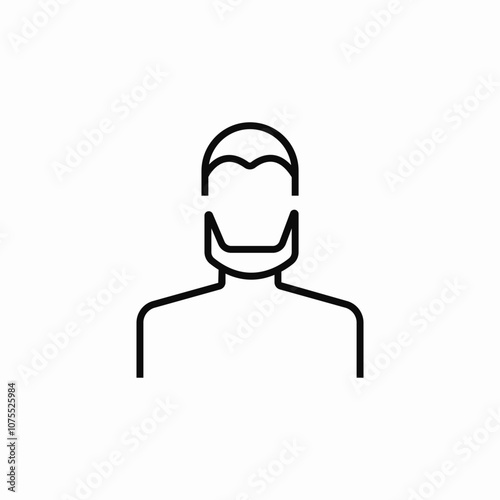 male beard icon sign vector