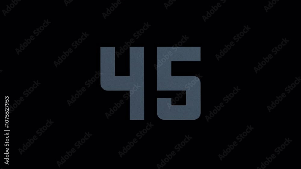 Scroll Number 45. Rolling Number. Transparent Background. Alpha Channel Scroll Number 45. Rolling Number. Transparent Background. Alpha Channel