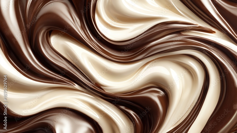 Chocolate backdrop featuring a blend of creamy white chocolate swirled with rich dark chocolate