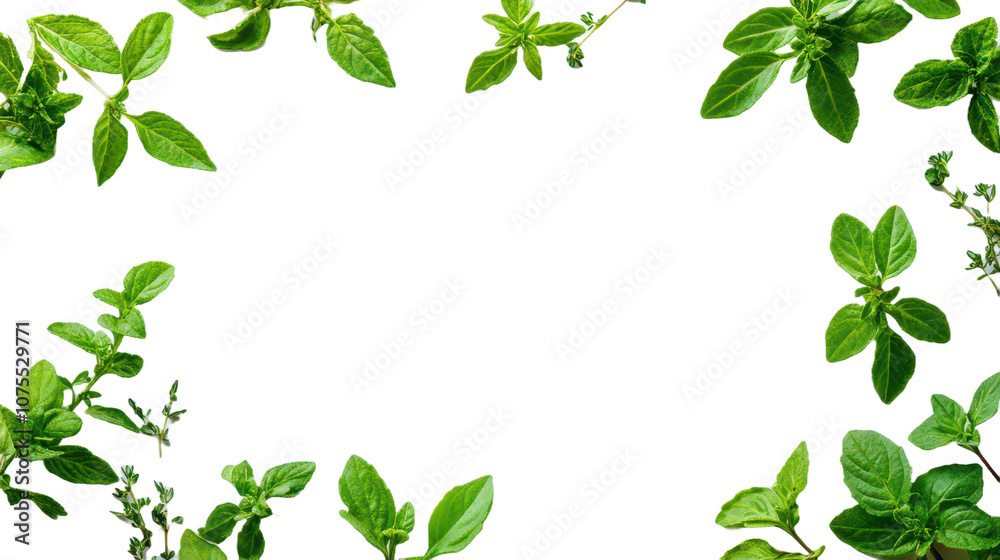 Mint frame isolated on transparent or white background, png Mint frame isolated on transparent or white background, png