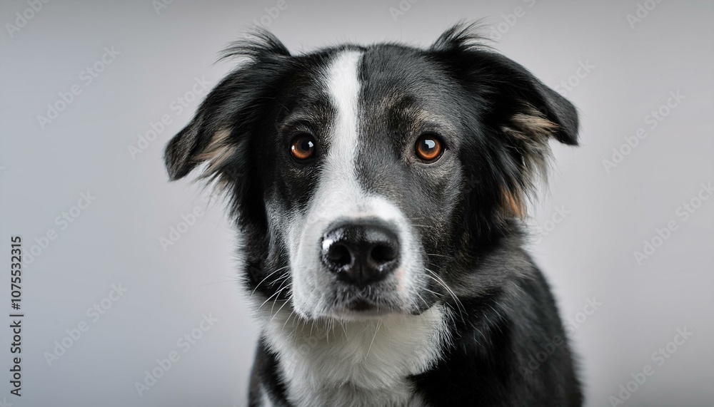 Primer plano, Retrato de la cara de un bonito perro. Foto estudio Primer plano, Retrato de la cara de un bonito perro. Foto estudio