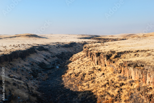 Lava flows of Great Rift System in rural Idaho, USA photo