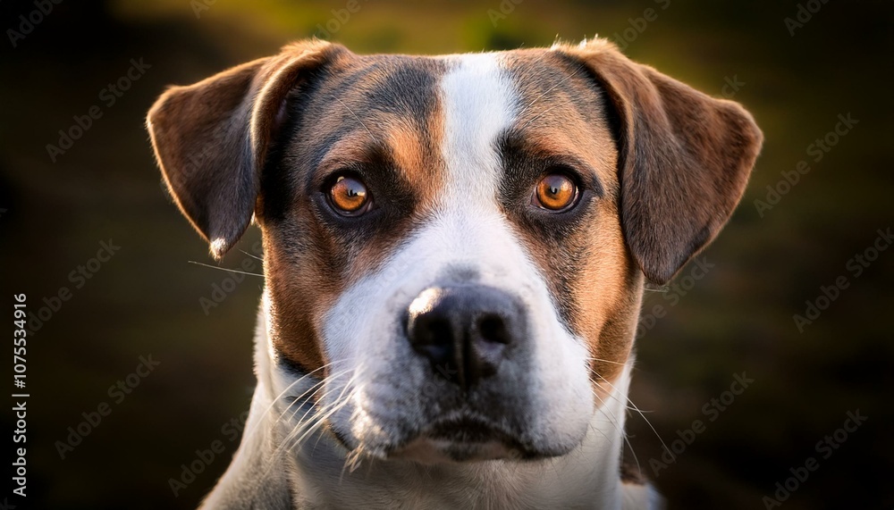 Primer plano, Retrato de la cara de un bonito perro. Foto estudio Primer plano, Retrato de la cara de un bonito perro. Foto estudio