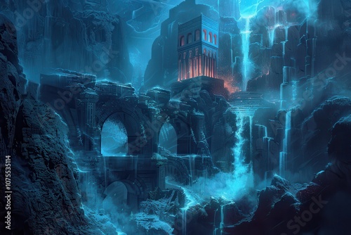 Glowing Ruins of an Ancient City