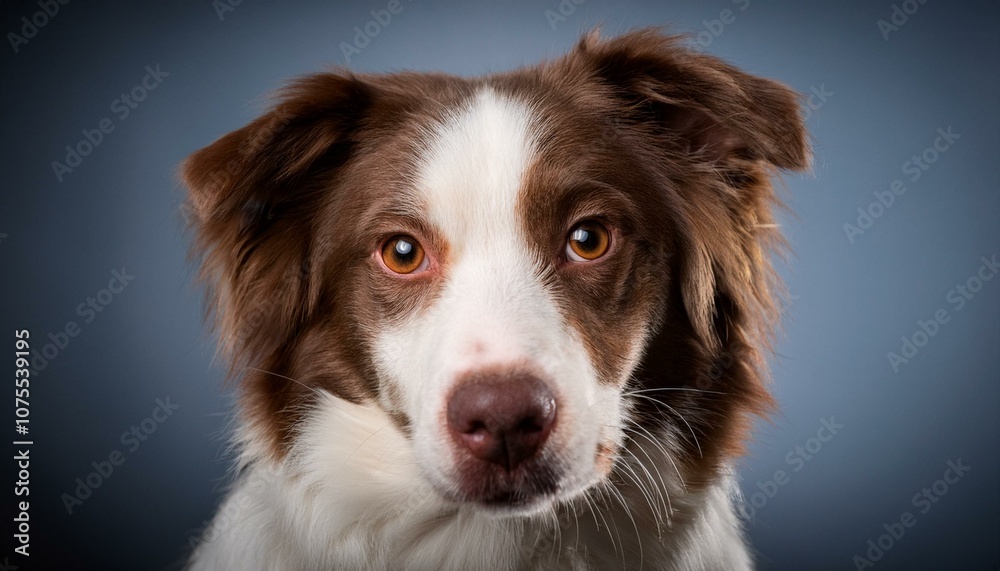 Primer plano, Retrato de la cara de un bonito perro. Foto estudio Primer plano, Retrato de la cara de un bonito perro. Foto estudio