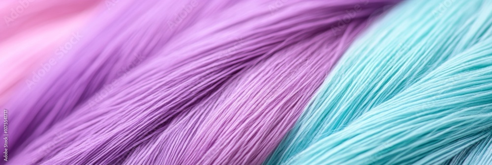 Close-up of soft fabric texture featuring deep violet and mint tones in calming, natural lighting Close-up of soft fabric texture featuring deep violet and mint tones in calming, natural lighting