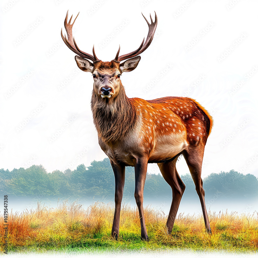 Fototapeta premium deer isolated on white