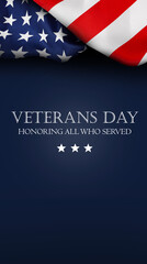 Happy Veterans day, American flag